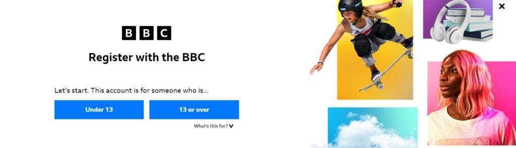 Registration for BBC iPlayer
