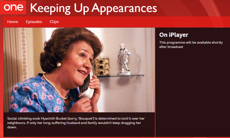 Keeping up Appearances from USA iPlayer